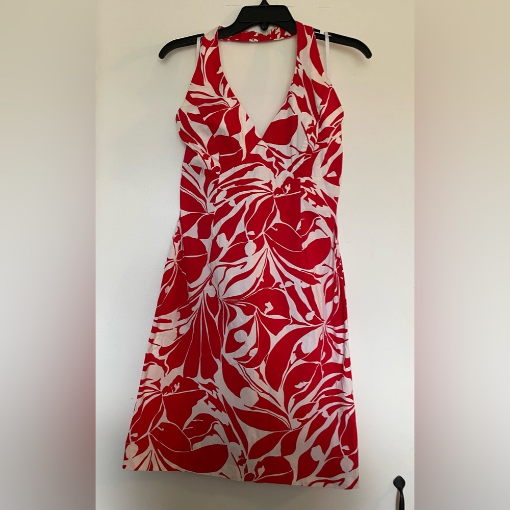 Halter Morrell Maxie Red Floral Mini Dress